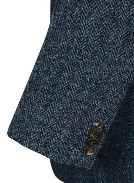 Harris Tweed Blue Herringbone Jacket