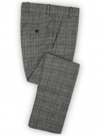 Vintage Sports Checks Gray Tweed Pants