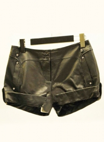 Leather Cargo Shorts Style # 369