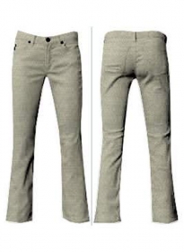 Beige Cotton Stretch Jeans