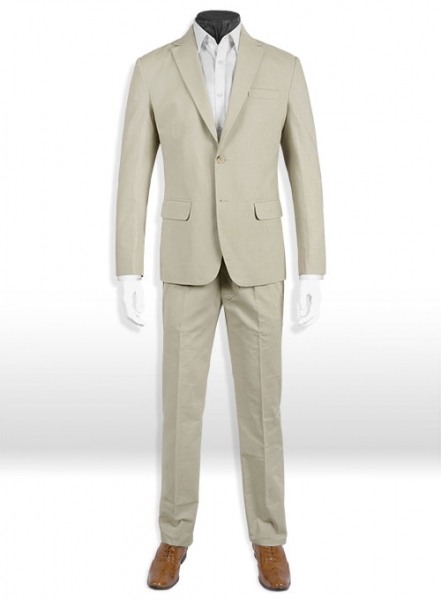 Tropical American Beige Linen Suit