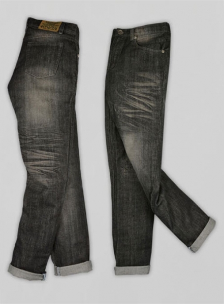 Black Tiger Claws Scrape Wash Jeans - Look #610