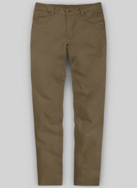 Earthy Brown Cotton Power Stretch Chino Jeans