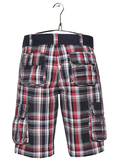 Madras Plaid - Light Weight Cargo Shorts # 552