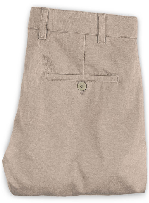 Khaki Chinos With Fit Guarantee - Click Image to Close