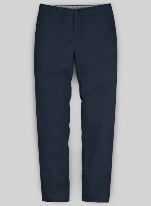 Dark Blue Stretch Chino Pants