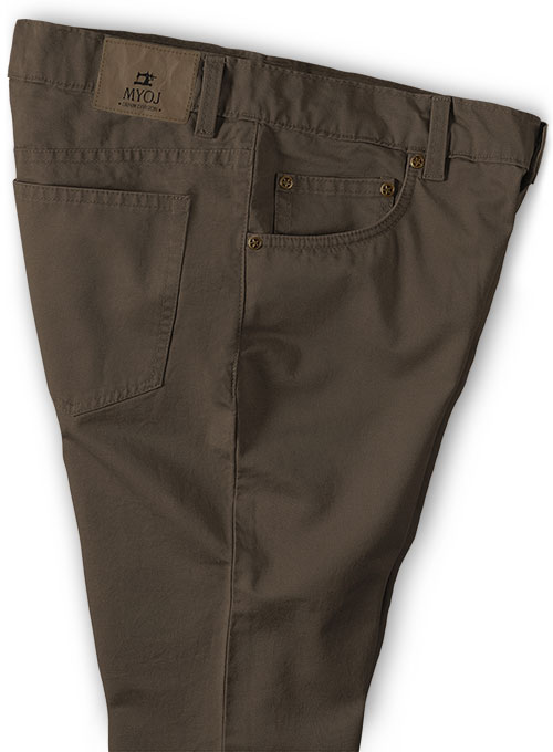 Dark Brown Stretch Chino Jeans