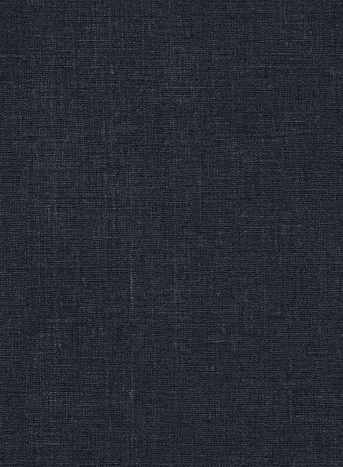 Dark Blue Pure Linen Pants