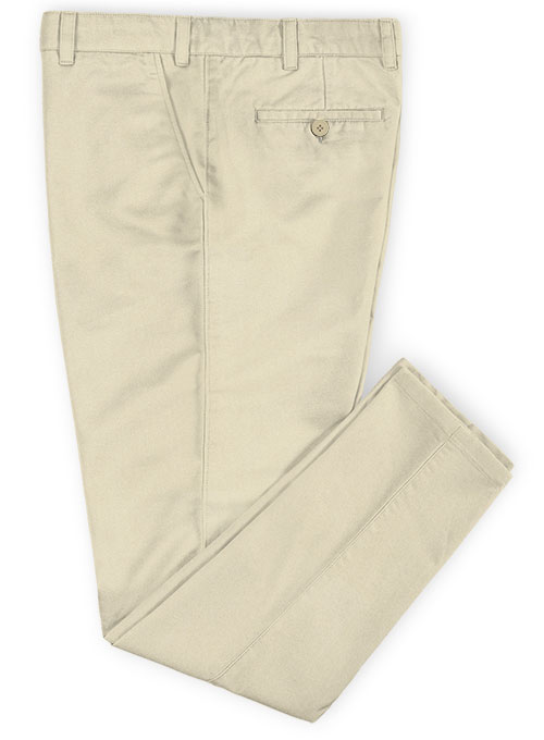 Mid Khaki Fine Twill Pants