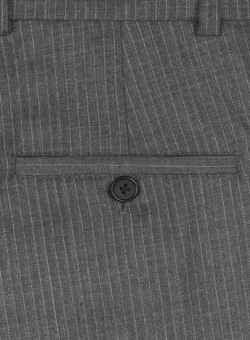 French Mid Charcoal Gray Wool Pants