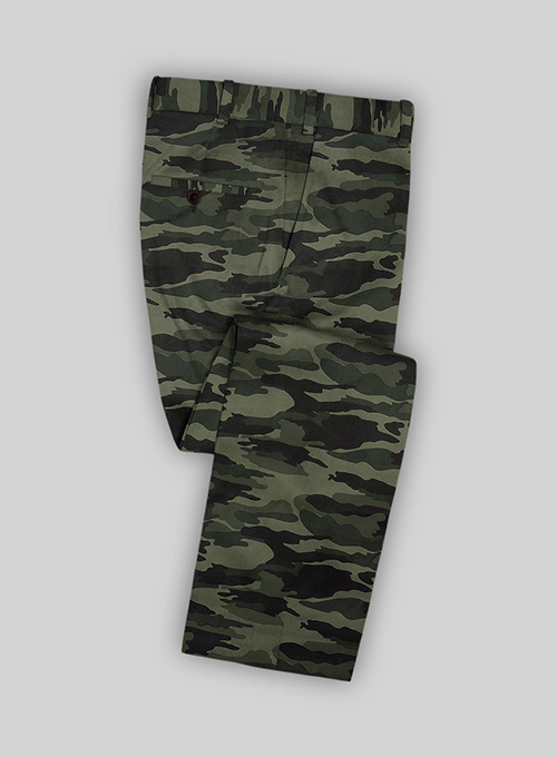 Green Stretch Camo Pants