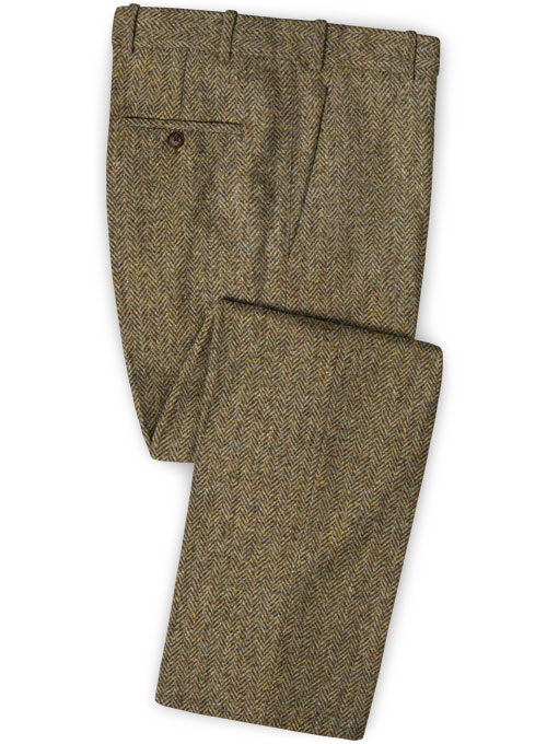 Harris Tweed Hebridean Brown Herringbone Pants