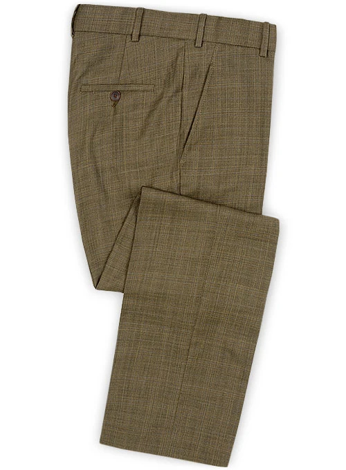 Huddersfield Brown Glen Pure Wool Pants