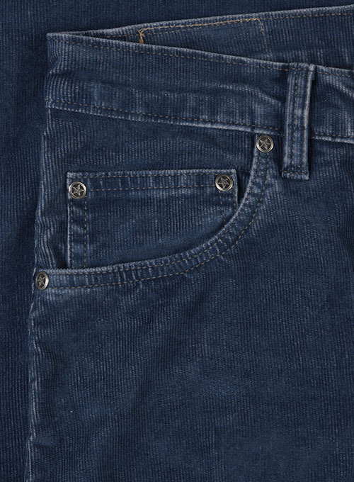 Indigo Corduroy Stretch Jeans - Denim-X