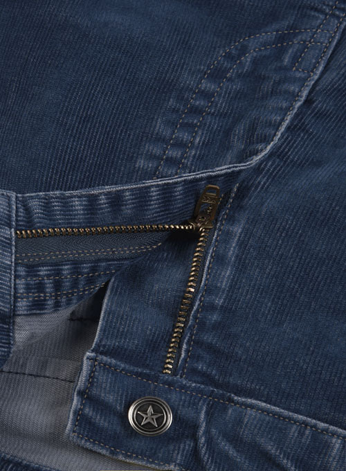 Indigo Corduroy Stretch Jeans - Denim-X