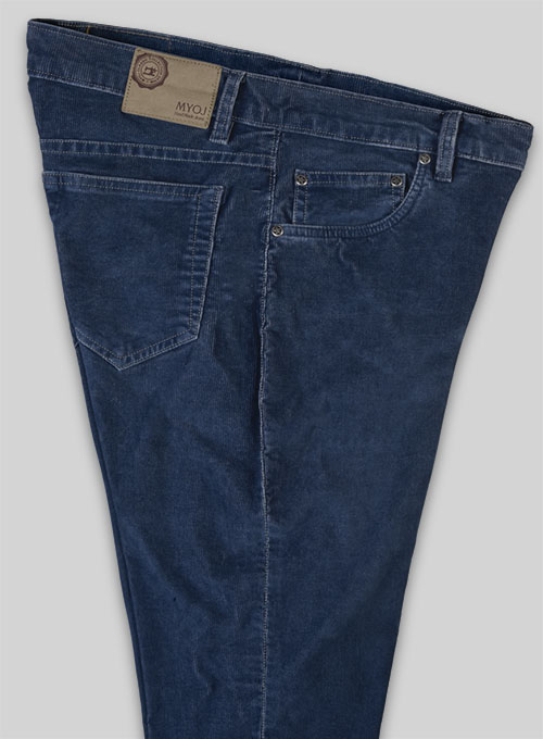 Indigo Corduroy Stretch Jeans - Denim-X