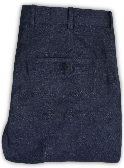 Italian Blue khyber Linen Pants