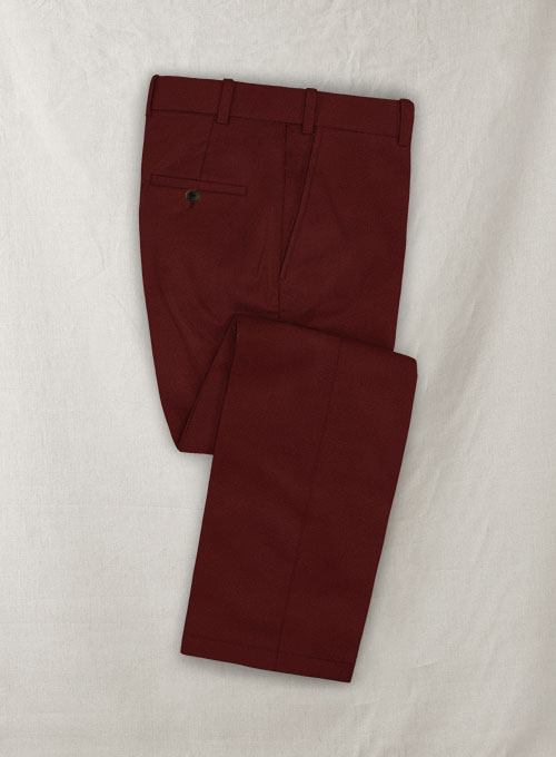 Italian Wine Cotton Stretch Pants