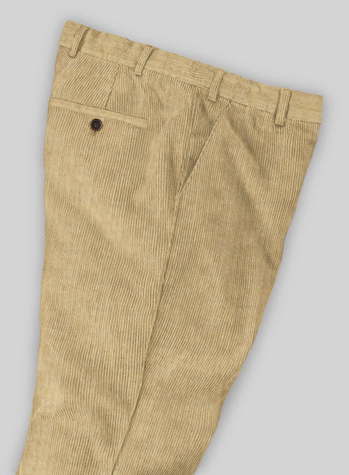 Khaki Corduroy Trousers - 8 Wales