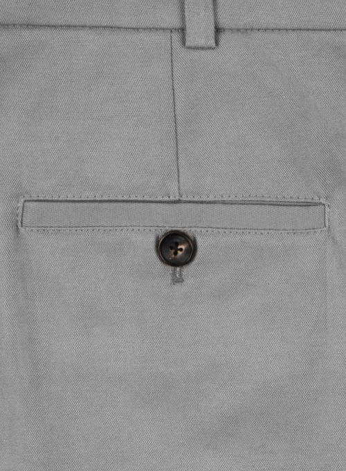 Light Gray Peach Finish Chino Pants