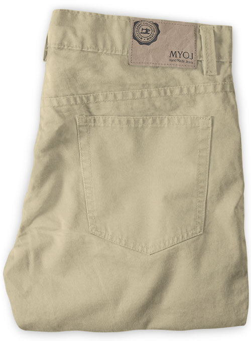 Light Khaki Stretch Chino Jeans