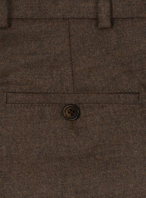 Light Weight Dark Brown Tweed Pants - Click Image to Close