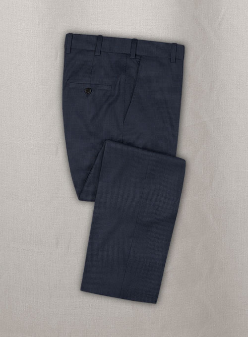 Napolean Mini Houndstooth Blue Wool Pants