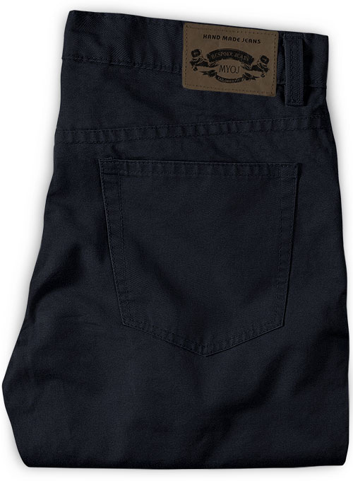 Dark Navy Blue Chino Jeans - Click Image to Close
