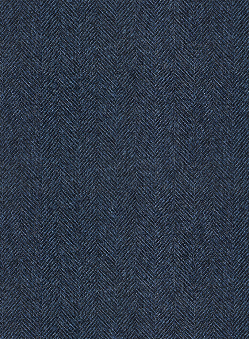 Showman Blue Herringbone Tweed Pants