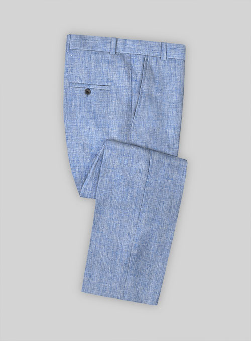 Solbiati Artic Blue Linen Pants