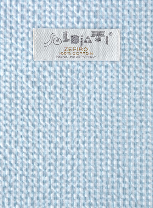 Solbiati Gingham Light Blue Seersucker Pants