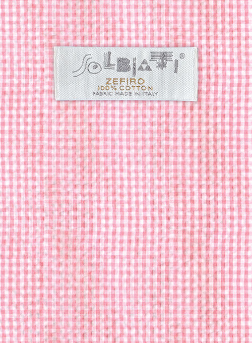 Solbiati Gingham Pink Seersucker Pants