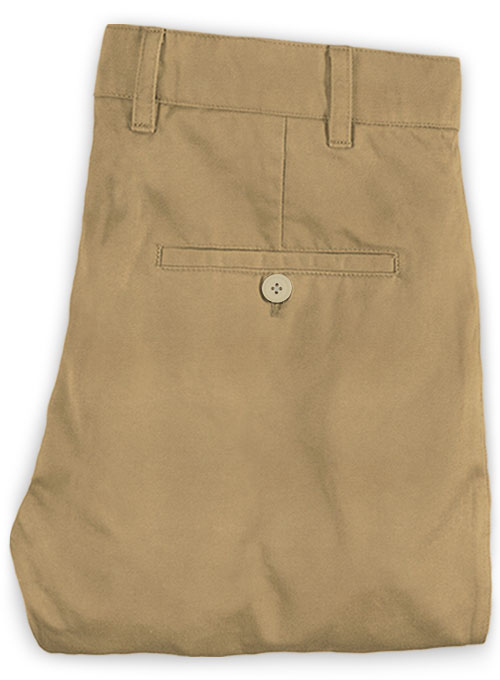 Khaki Stretch Chino Pants - Click Image to Close