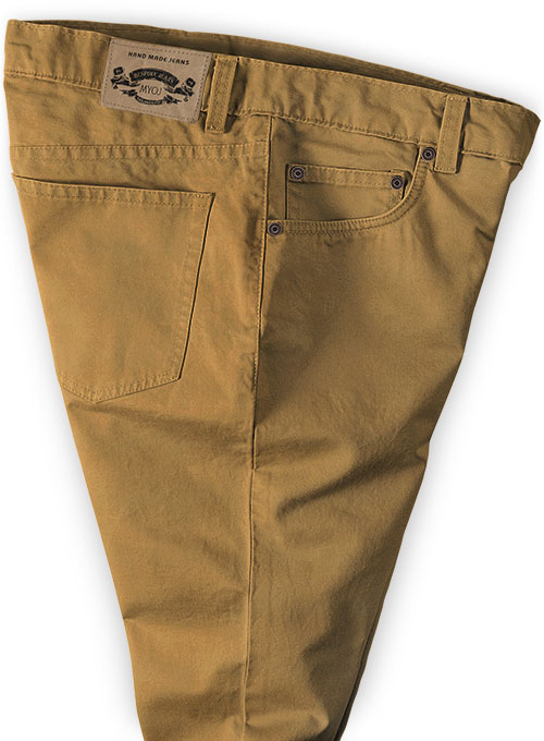 Summer Weight Dark Khaki Chino Jeans