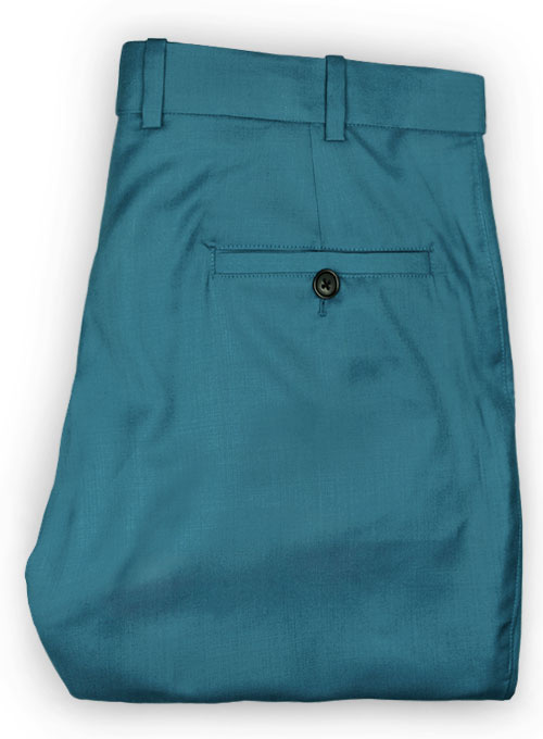 Teal Blue Wool Pants