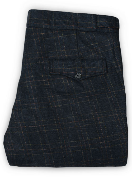 Vintage Jones Navy Checks Tweed Pants