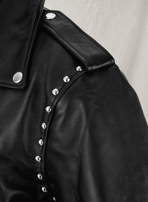 Basic Studded Leather Jacket