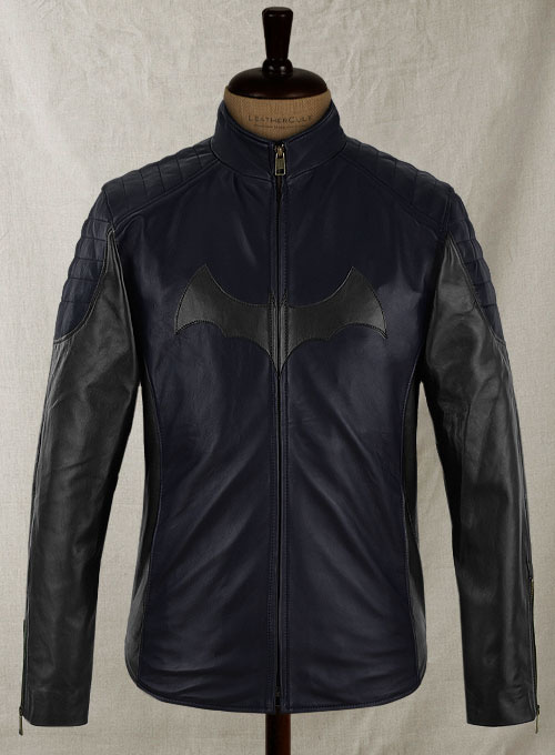 Batman Begins Christian Bale Leather Jacket - Click Image to Close