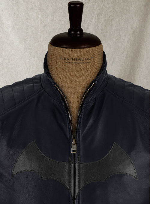 Batman Begins Christian Bale Leather Jacket - Click Image to Close