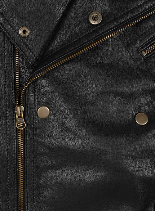 Leather Biker Jacket #444 - Click Image to Close