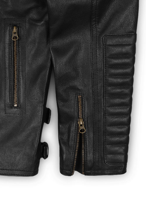 Leather Biker Jacket #444 - Click Image to Close