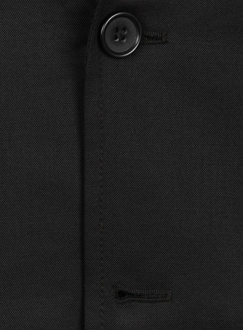 Black Merino Wool Manhattan Style Sports Coat - Click Image to Close