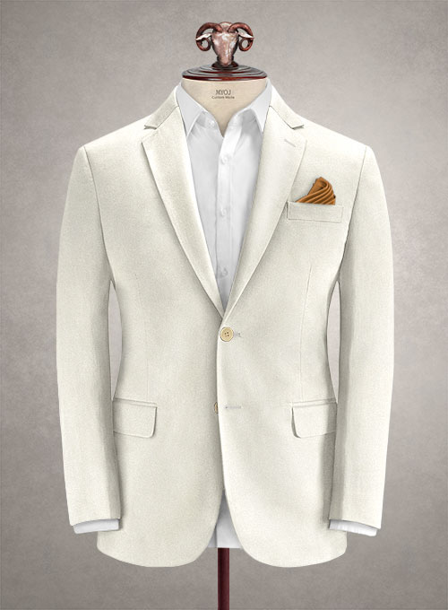 Caccioppoli Cotton Gabardine Champagne Ivory Jacket