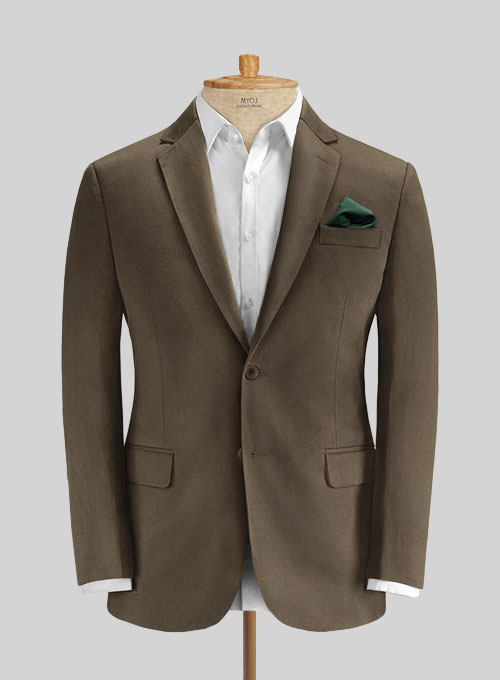 Caccioppoli Cotton Gabardine Dark Brown Jacket