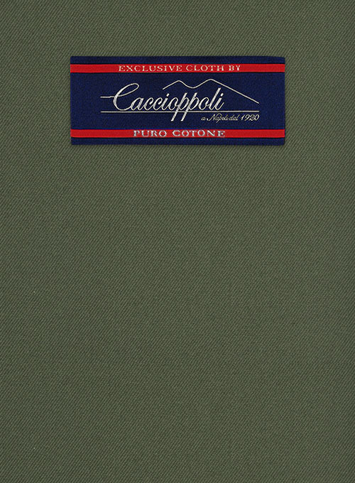 Caccioppoli Cotton Gabardine Oak Green Jacket