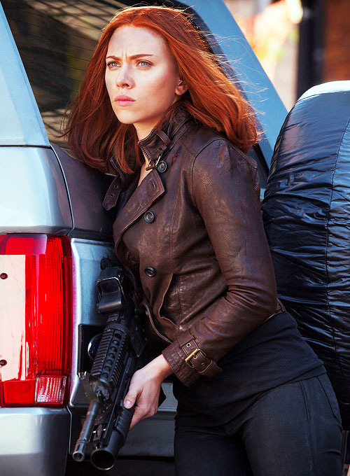 Captain America The Winter Soldier Scarlett Johansson Jacket - Click Image to Close