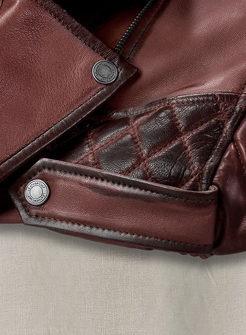 Charles Burnt Maroon Leather Jacket