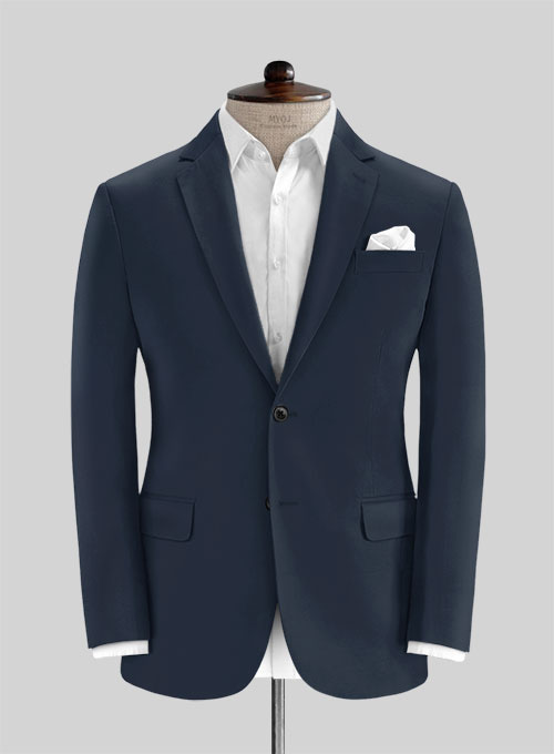 Dark Blue Stretch Chino Jacket