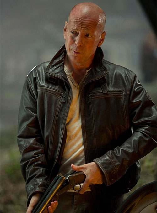 Die Hard 5 Bruce Willis Leather Jacket - Click Image to Close