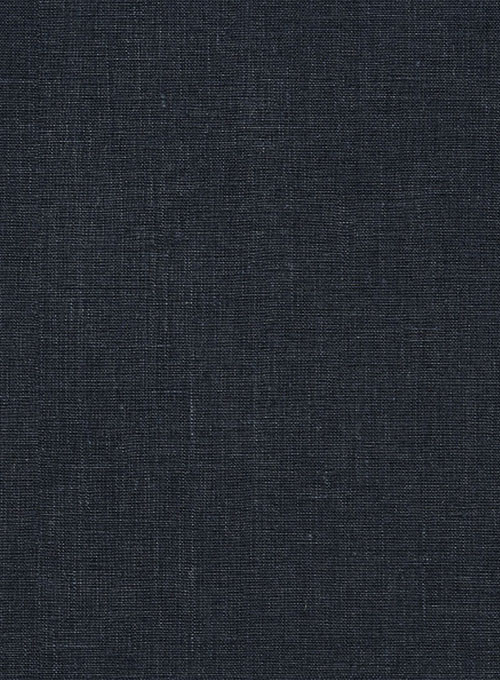 Dark Blue Pure Linen Jacket